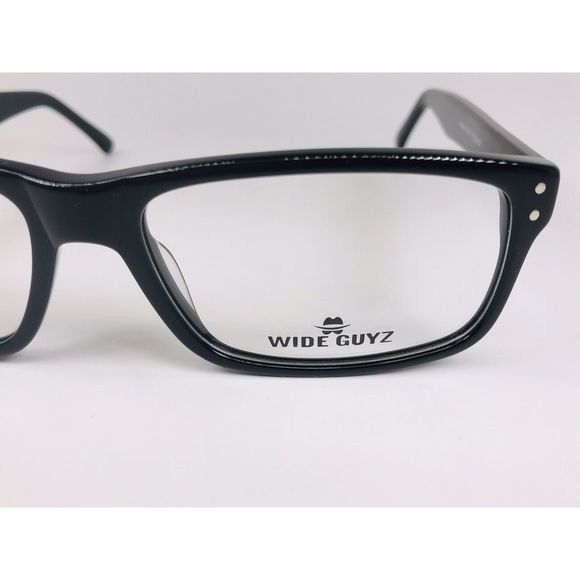 New Wide Guyz Black FRANKIE Eyeglasses 58mm for The Stylish Large Man - Picture 8 of 12